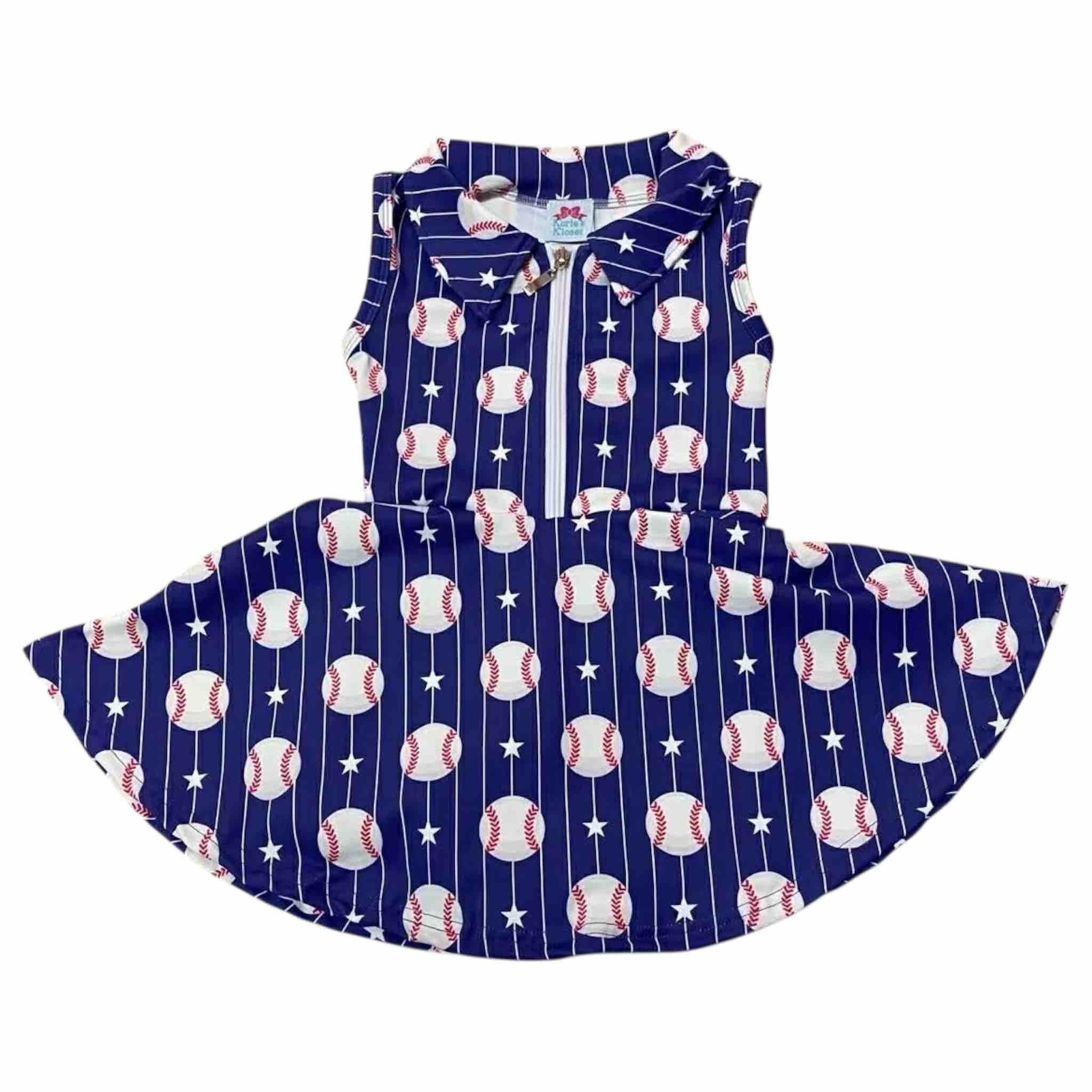 black model blue dress met gala GAMEDAY! Rocky Shirt Dress Blue & White Stripe