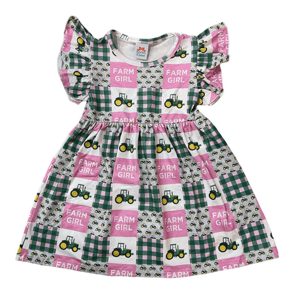 Farm Girl Tractor Dress Korie's Kloset